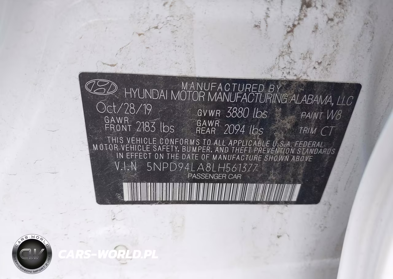 2020 Hyundai Elantra Eco VIN:5NPD94LA8LH561377 - 9