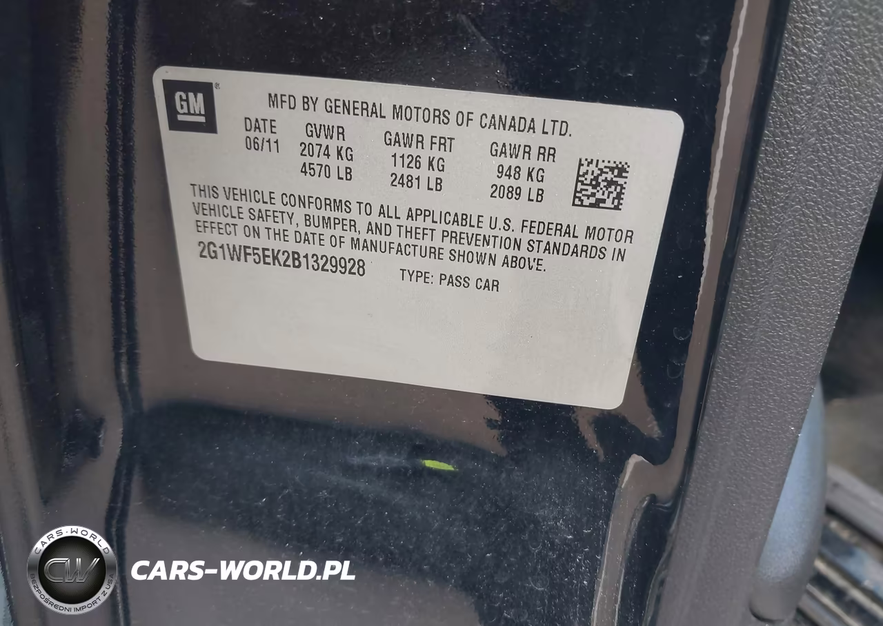 2011 Chevrolet Impala Ls VIN:2G1WF5EK2B1329928 - 9