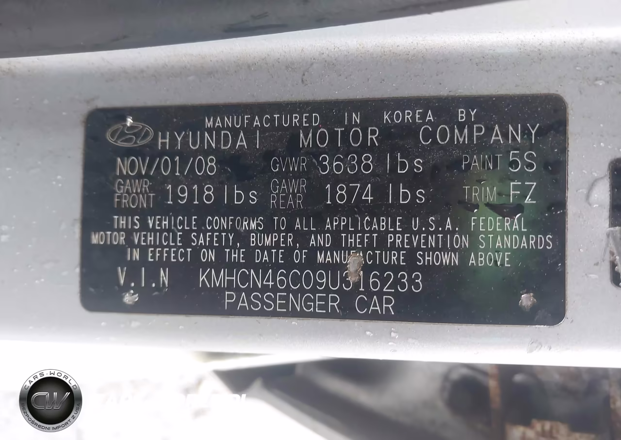 2009 Hyundai Accent Gls VIN:KMHCN46C09U316233 - 9