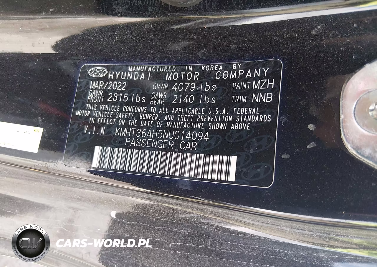 2022 Hyundai Veloster N VIN:KMHT36AH5NU014094 - 9