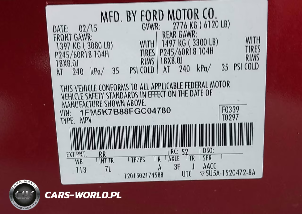 2015 Ford Explorer VIN:1FM5K7B88FGC04780 - 9