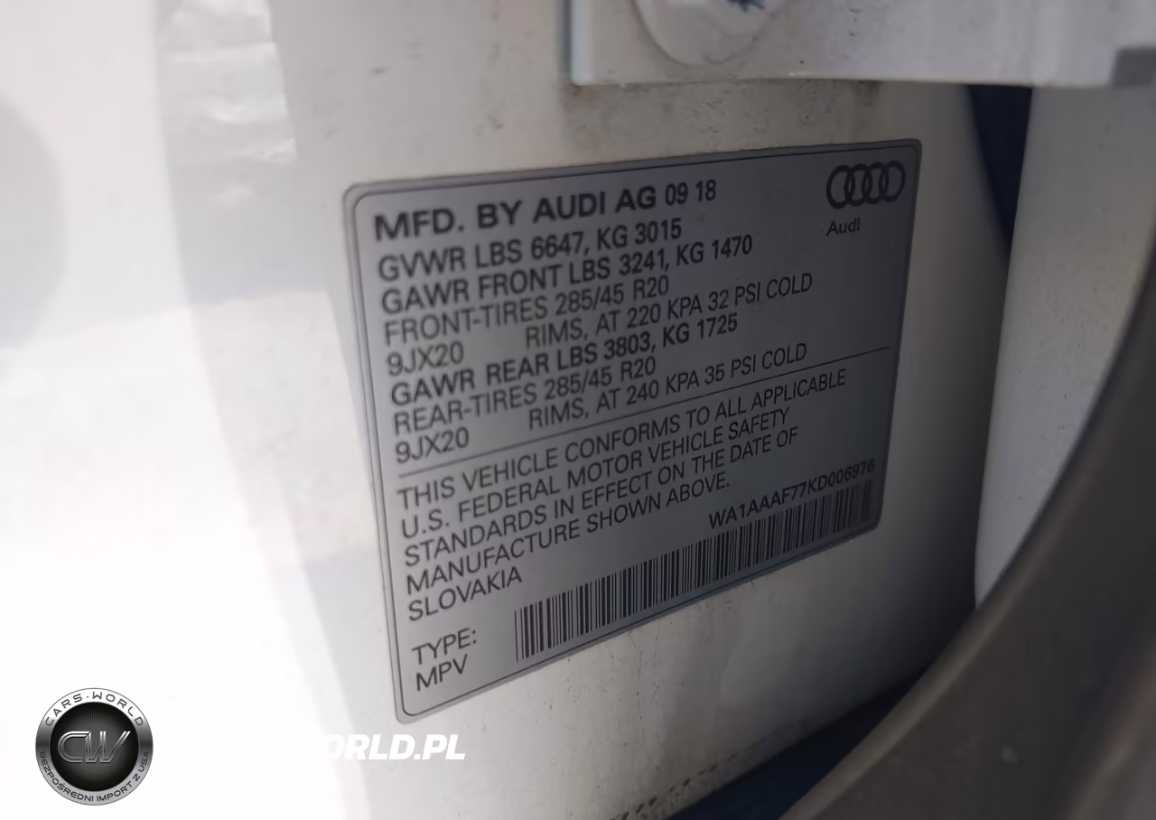 2019 Audi Q7 55 Premium-55 Se Premium VIN:WA1AAAF77KD006976 - 9