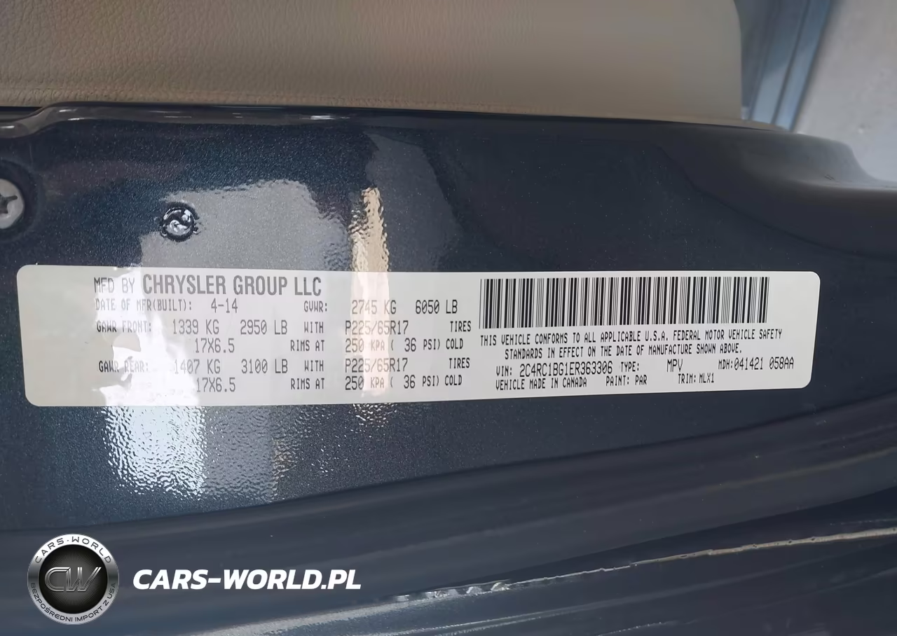 2014 Chrysler Town & Country Touring VIN:2C4RC1BG1ER363306 - 9