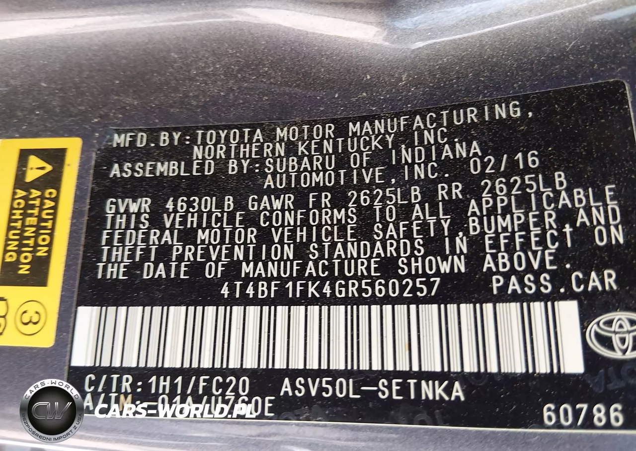2016 Toyota Camry Le VIN:4T4BF1FK4GR560257 - 9