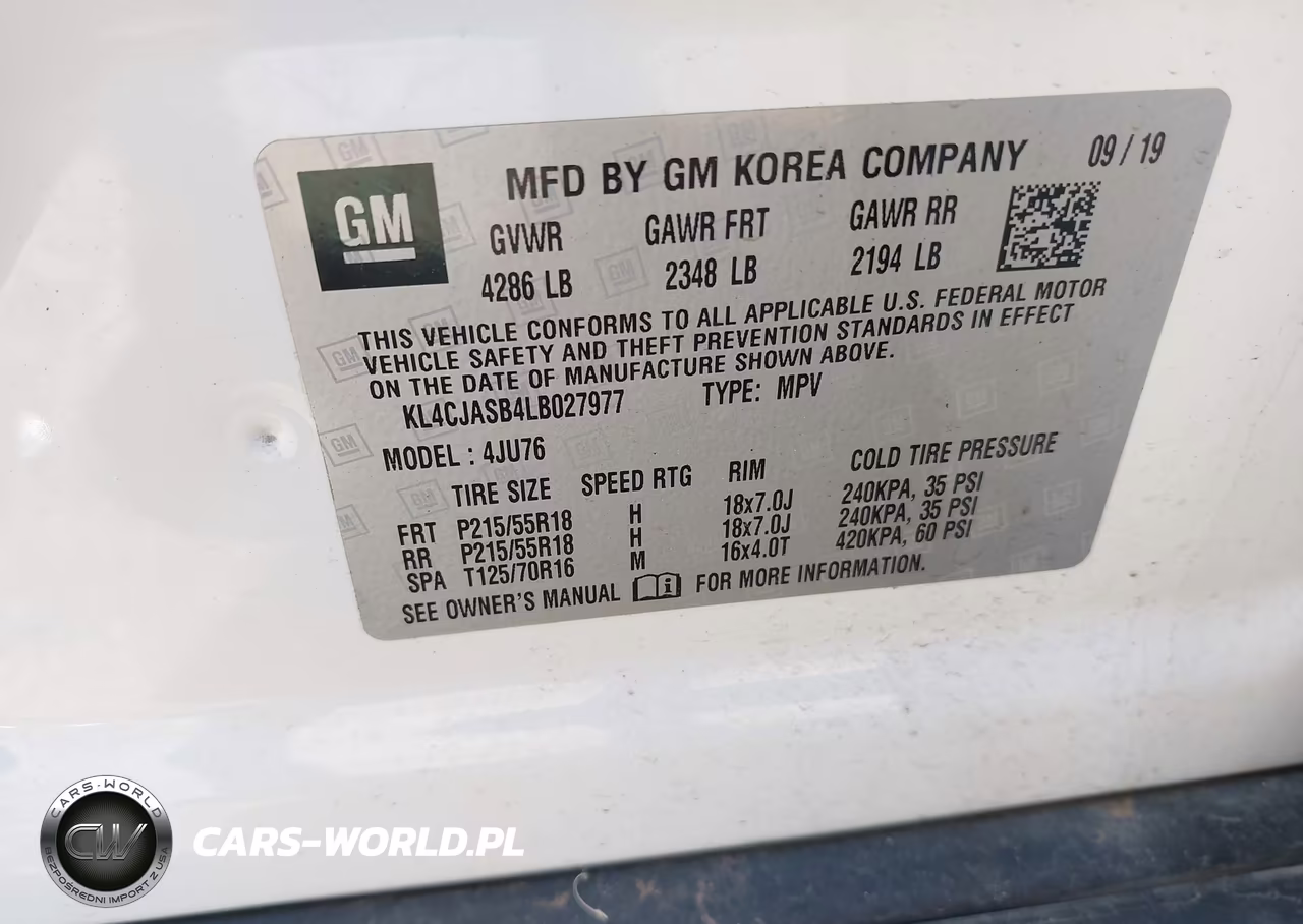 2020 Buick Encore Fwd Preferred VIN:KL4CJASB4LB027977 - 9
