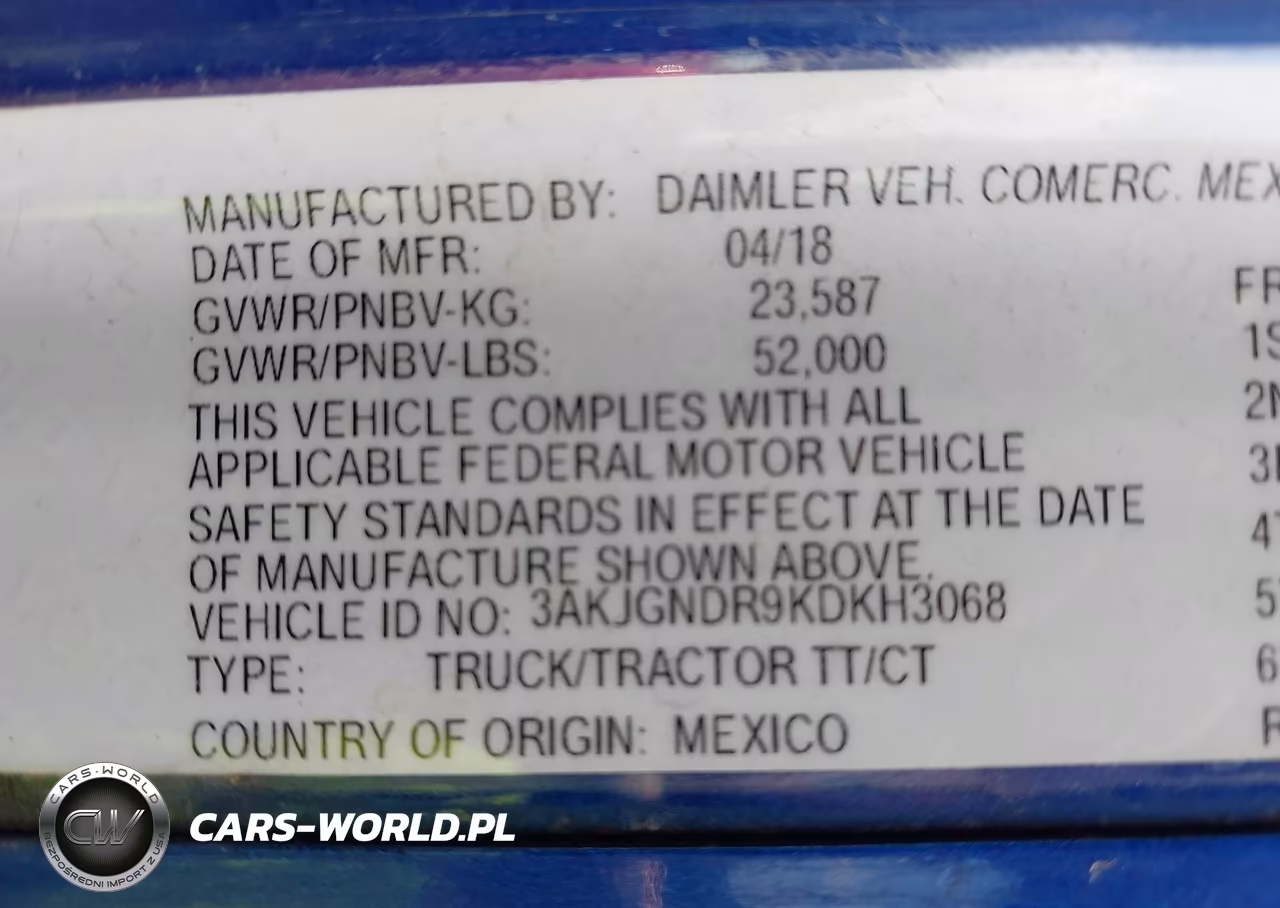 2019 Freightliner Sd122 VIN:3AKJGNDR9KDKH3068 - 8
