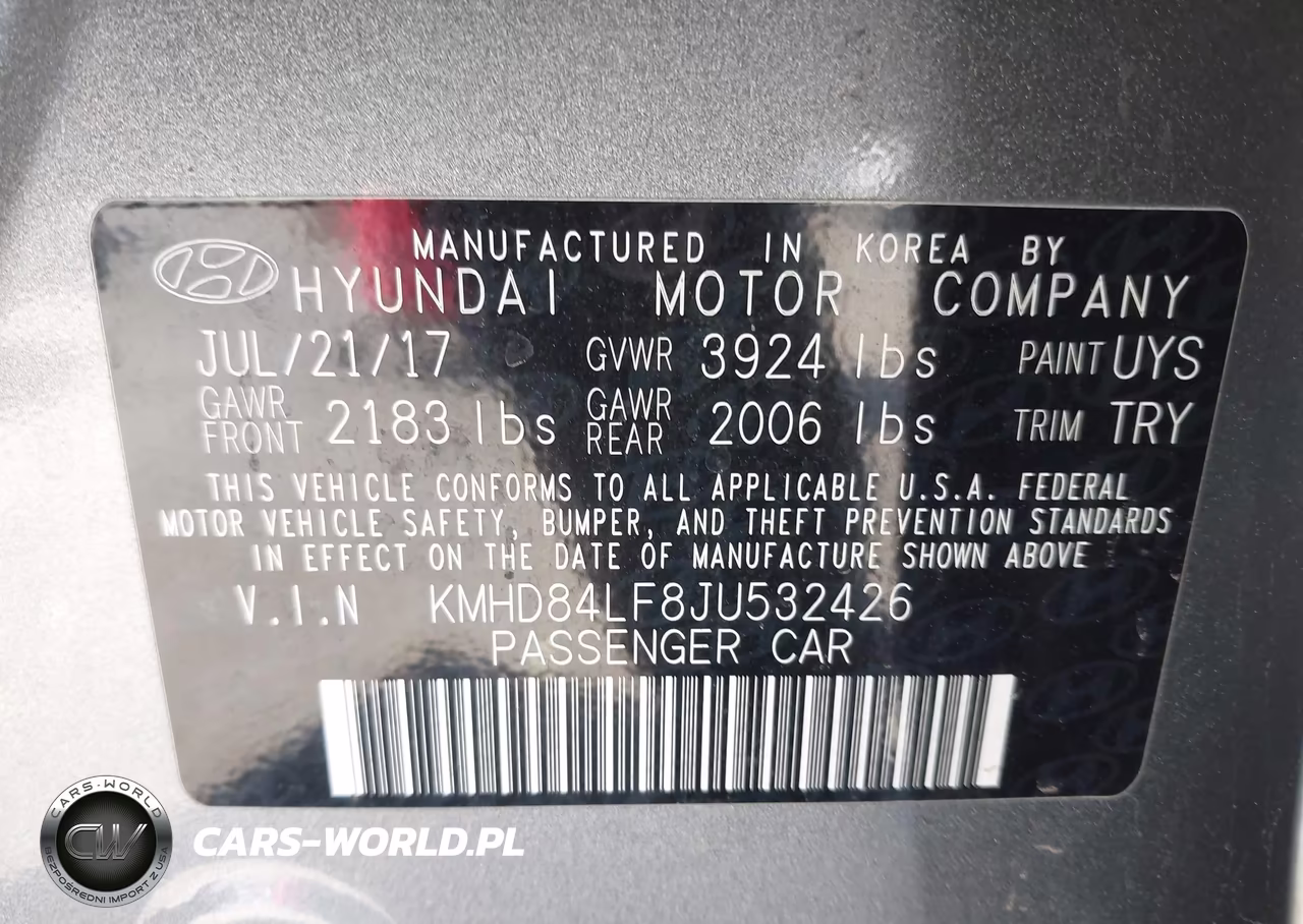 2018 Hyundai Elantra Value Edition VIN:KMHD84LF8JU532426 - 9