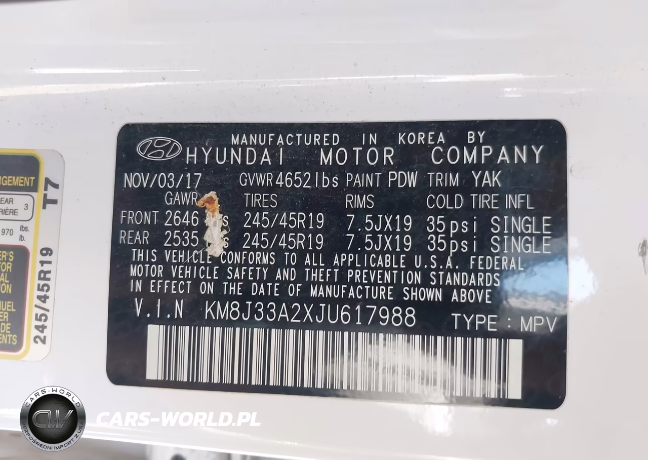 2018 Hyundai Tucson Limited VIN:KM8J33A2XJU617988 - 9