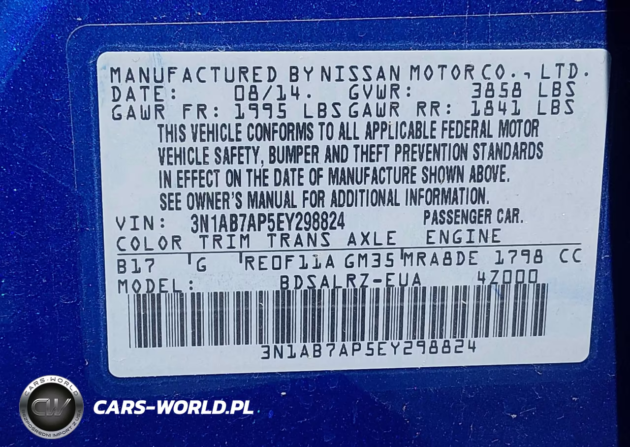 2014 Nissan Sentra Sr VIN:3N1AB7AP5EY298824 - 9
