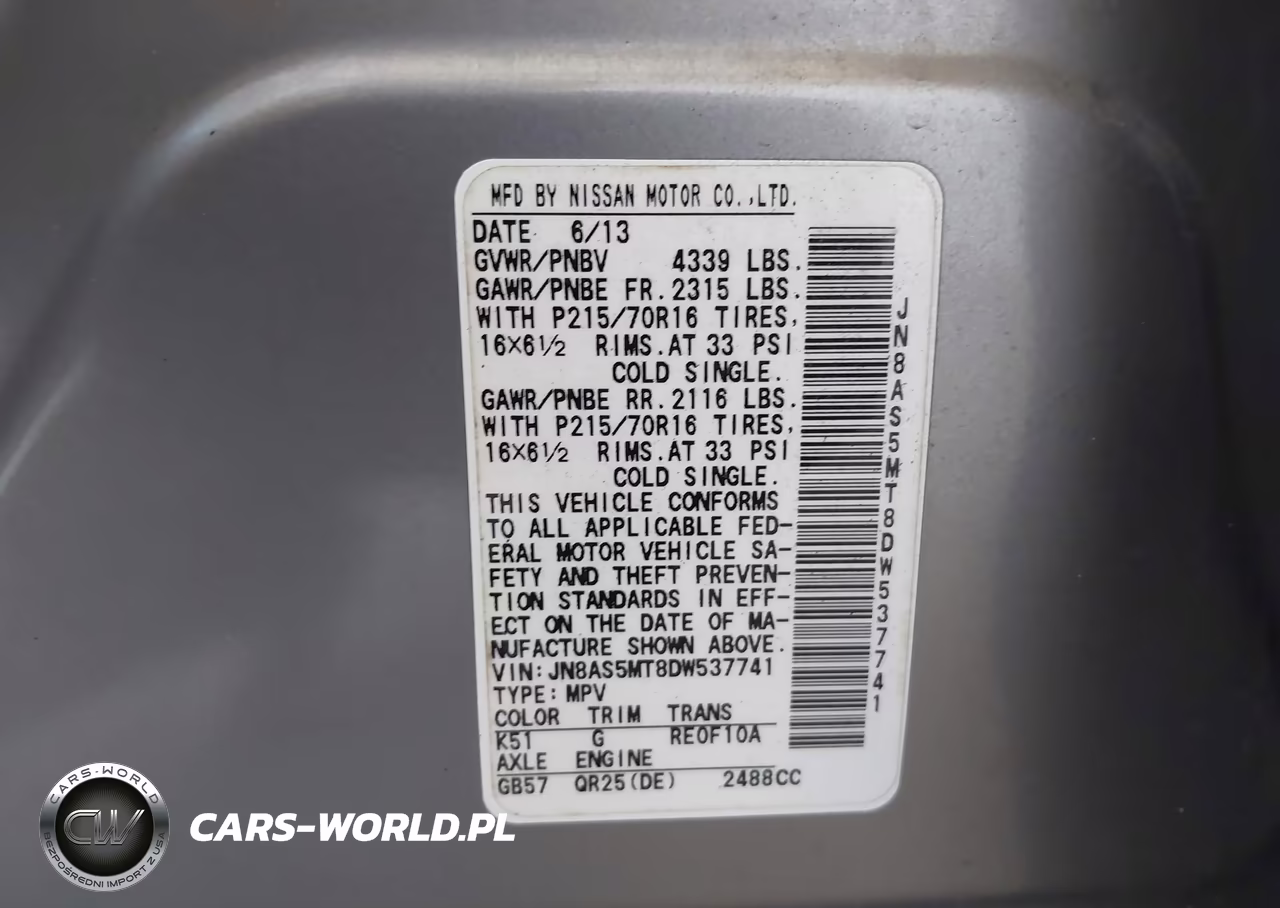 2013 Nissan Rogue S VIN:JN8AS5MT8DW537741 - 9