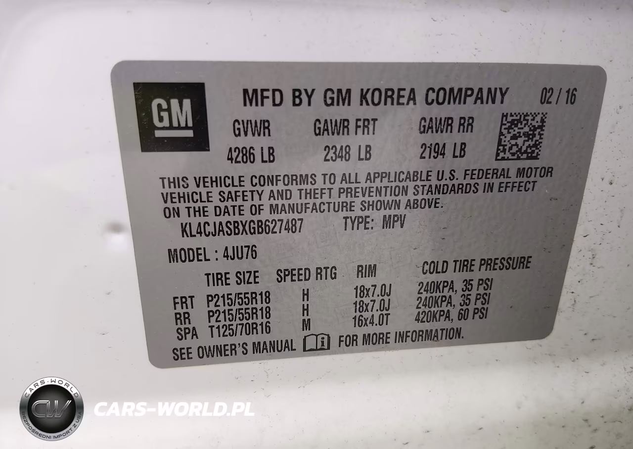 2016 Buick Encore VIN:KL4CJASBXGB627487 - 9