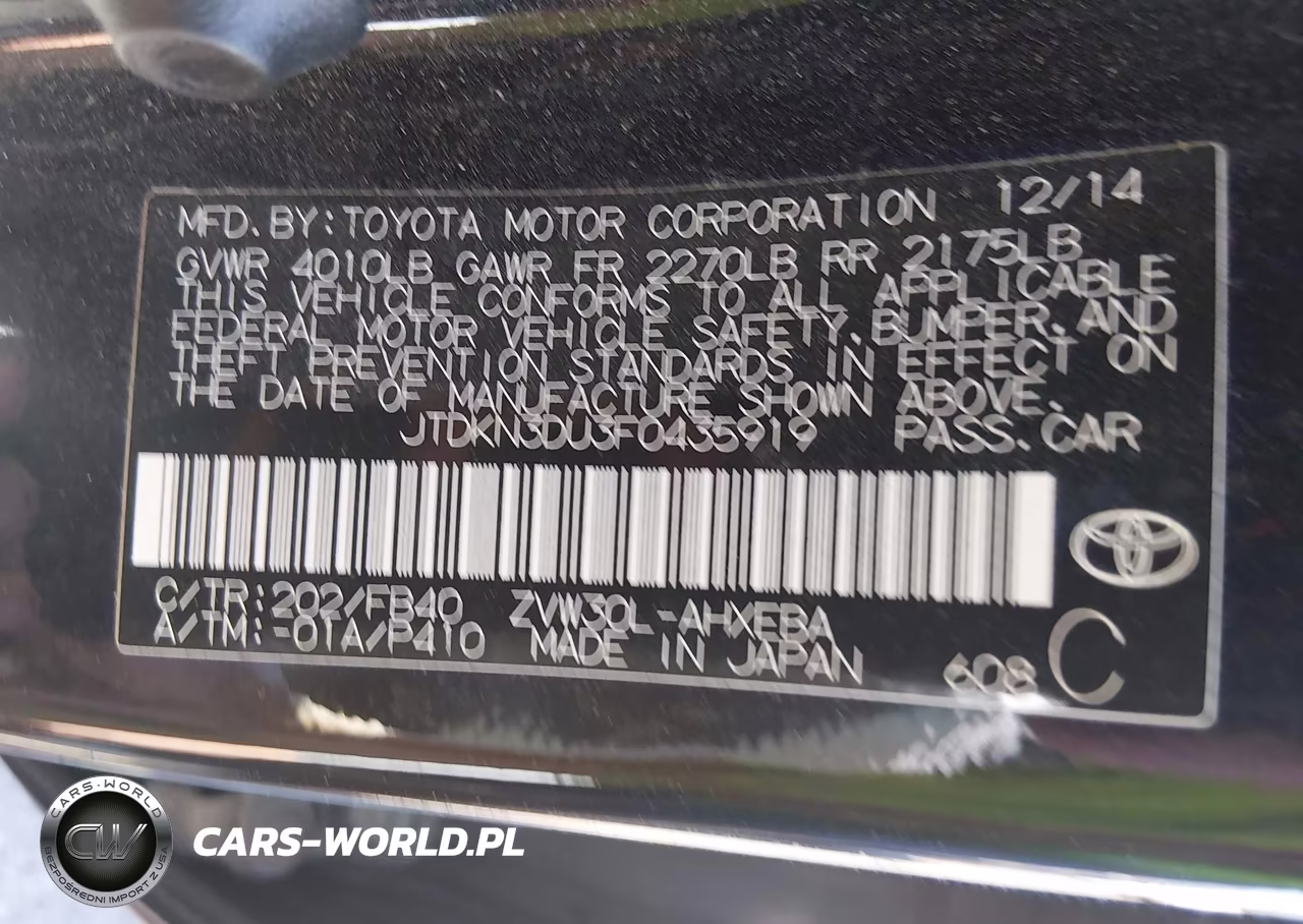 2015 Toyota Prius Three VIN:JTDKN3DU3F0435919 - 9