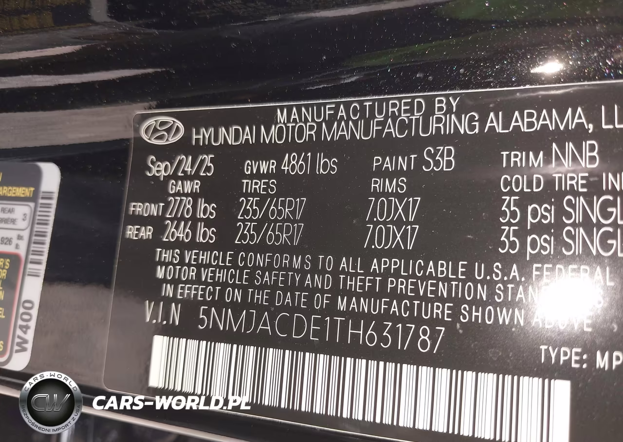 2026 Hyundai Tucson Se VIN:5NMJACDE1TH631787 - 9