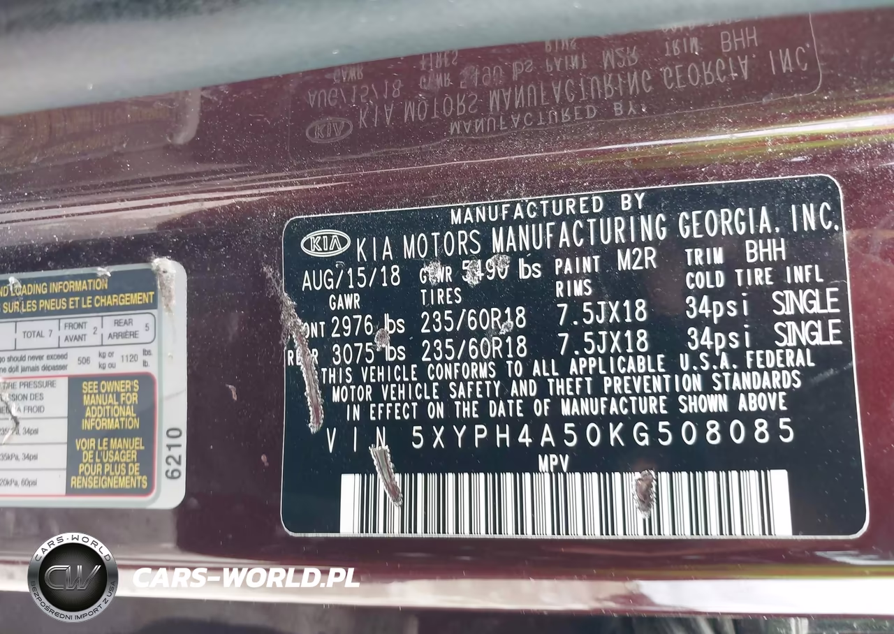 2019 Kia Sorento 3.3L Ex VIN:5XYPH4A50KG508085 - 9