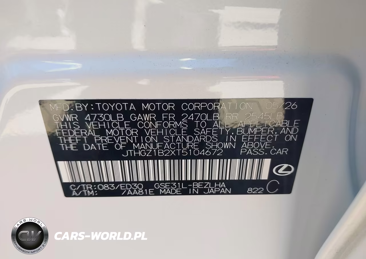 2026 Lexus Is 350 F Sport VIN:JTHGZ1B2XT5104672 - 9