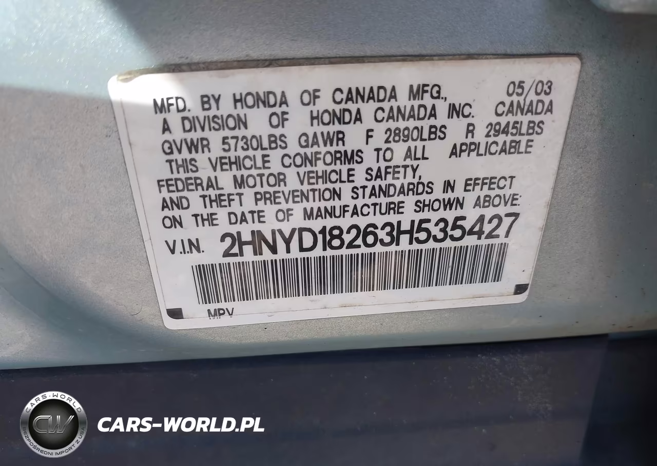 2003 Acura Mdx VIN:2HNYD18263H535427 - 9