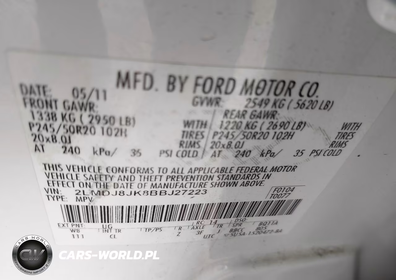 2011 Lincoln Mkx VIN:2LMDJ8JK8BBJ27223 - 9