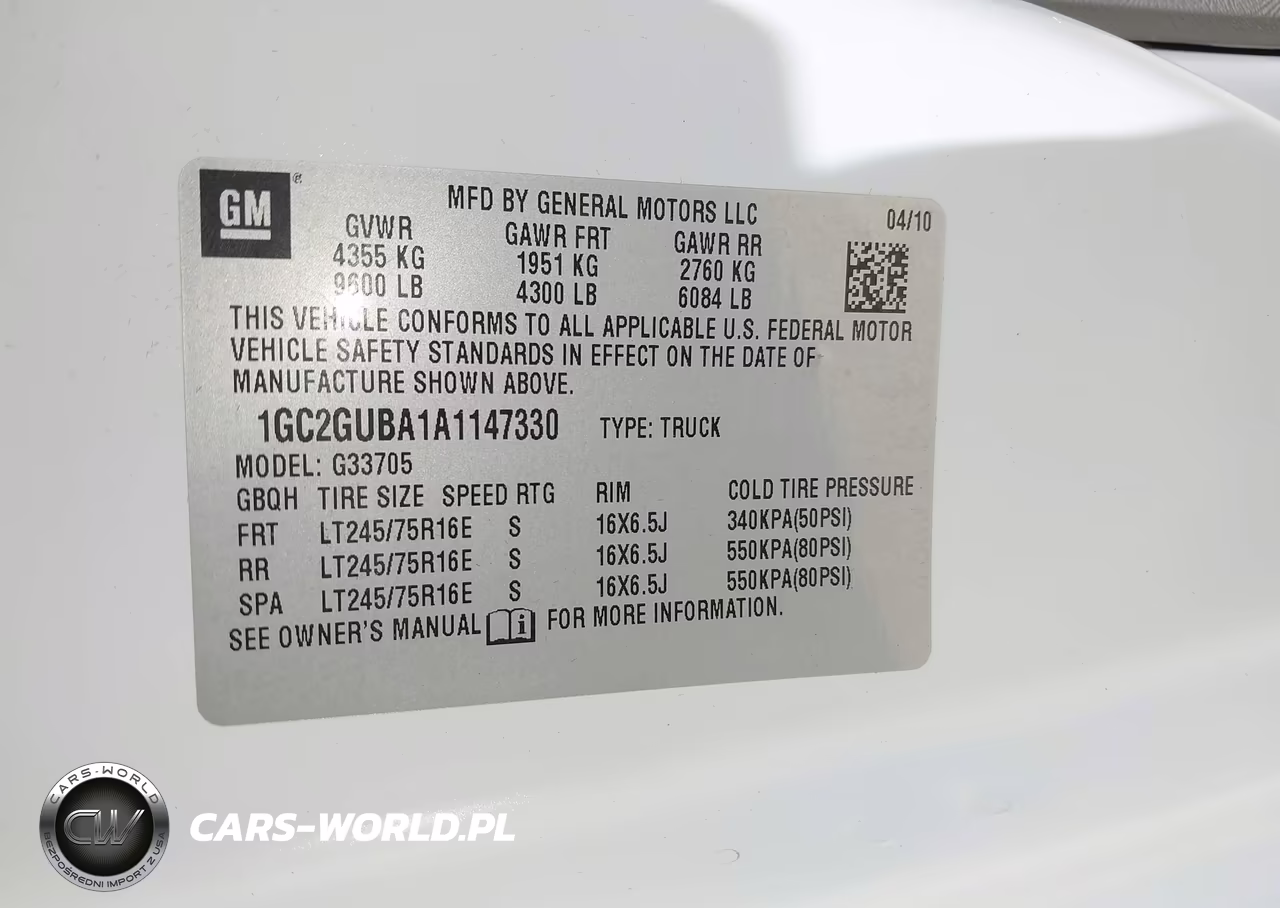 2010 Chevrolet Express 3500 Work Van VIN:1GC2GUBA1A1147330 - 9