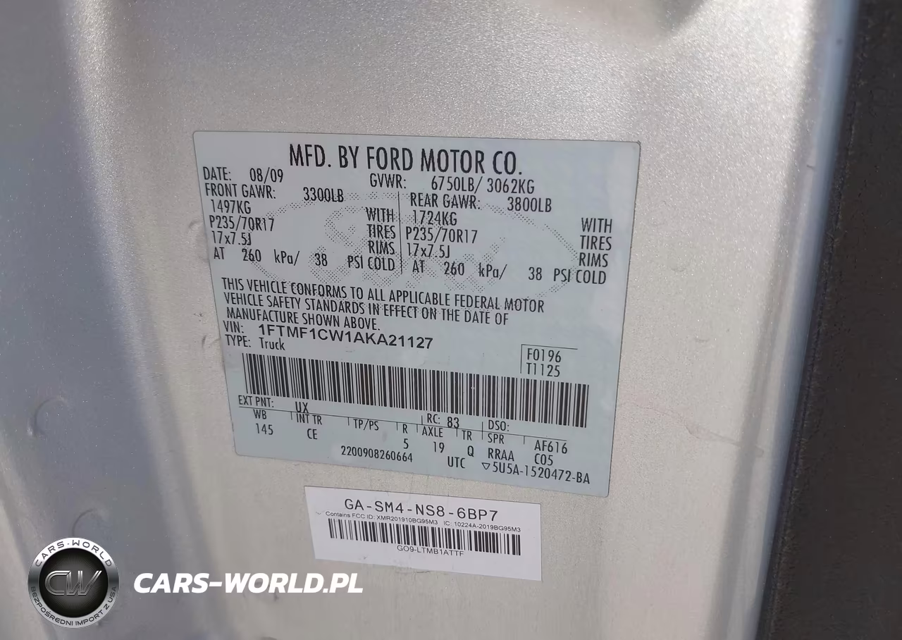 2010 Ford F-150 VIN:1FTMF1CW1AKA21127 - 9