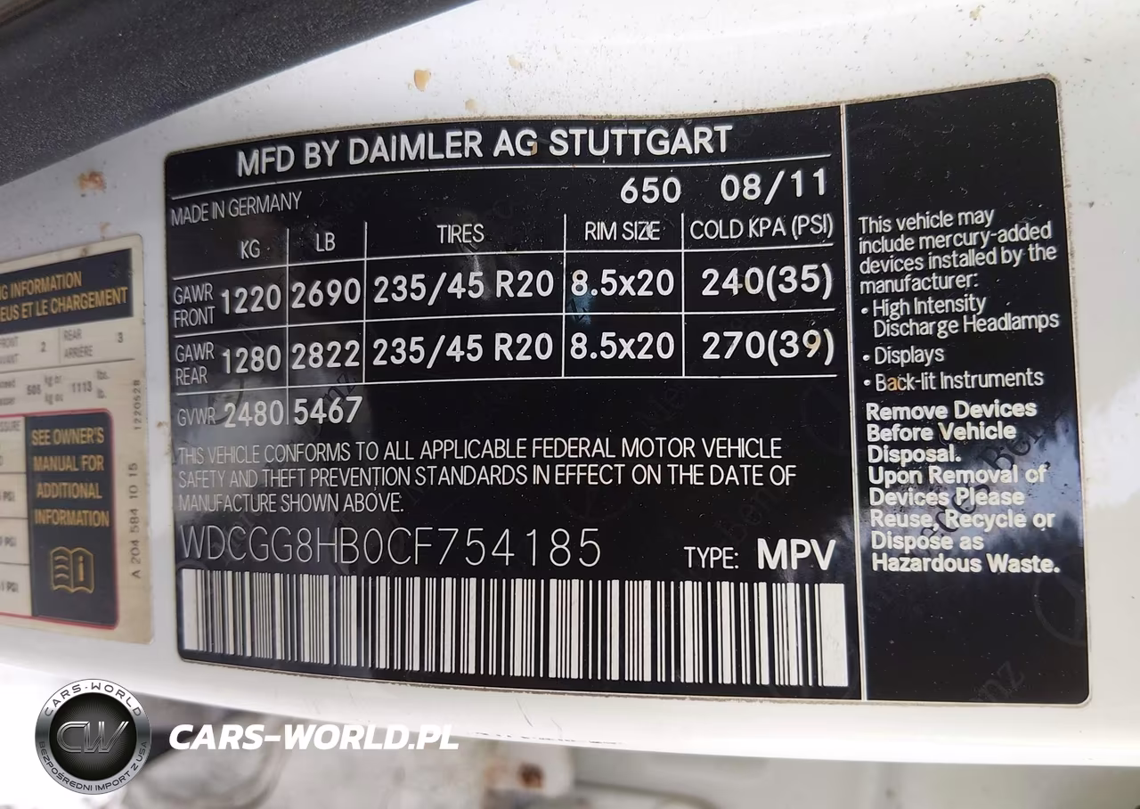 2012 Mercedes-Benz Glk 350 4Matic VIN:WDCGG8HB0CF754185 - 9