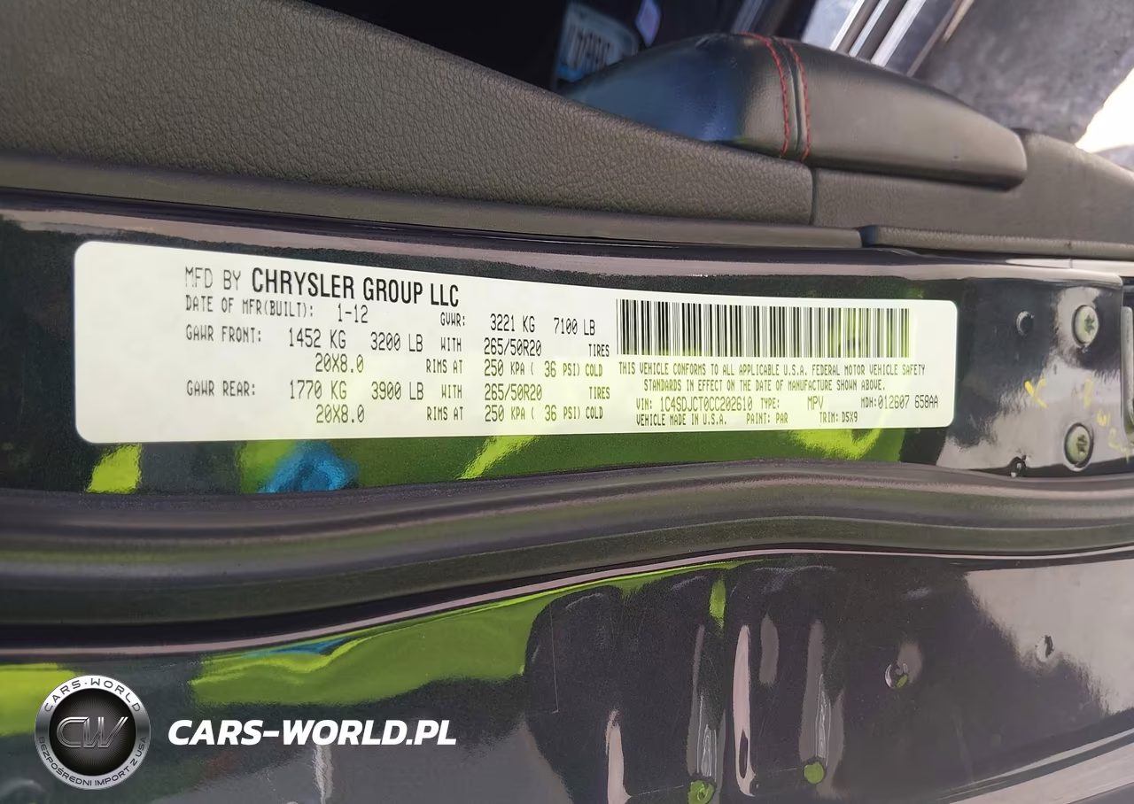 2012 Dodge Durango R-T VIN:1C4SDJCT0CC202610 - 9
