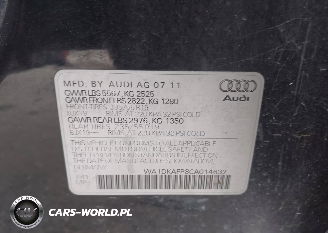 2012 Audi Q5 3.2 Premium Plus VIN:WA1DKAFP8CA014632 - 9