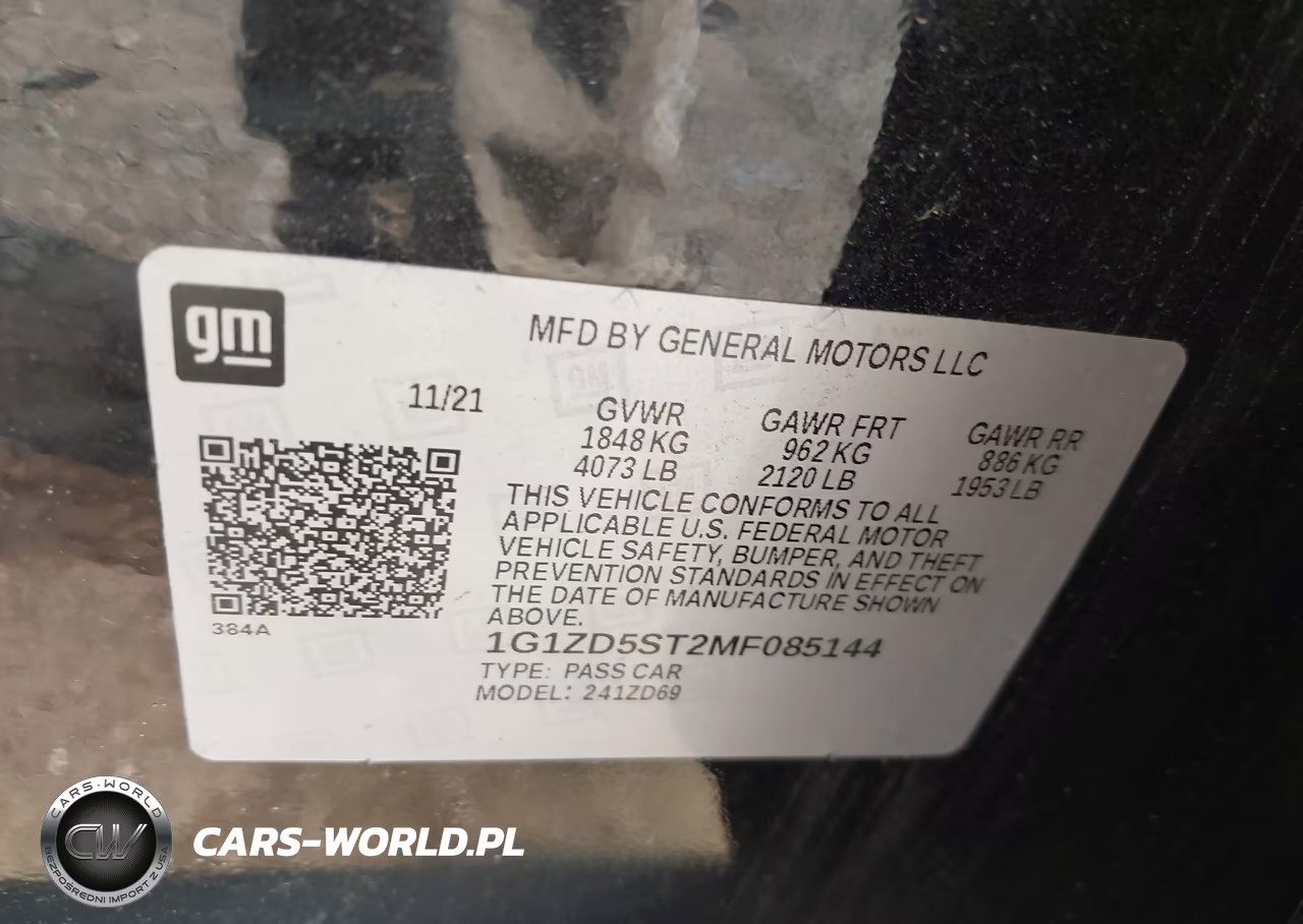 2021 Chevrolet Malibu Fwd Lt VIN:1G1ZD5ST2MF085144 - 9