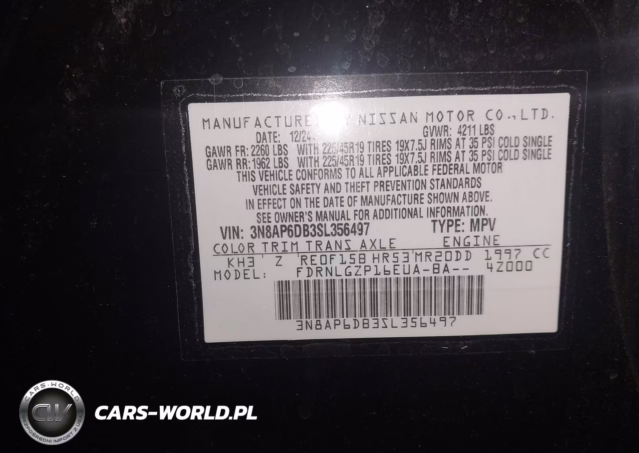 2025 Nissan Kicks Sr Intelligent Awd VIN:3N8AP6DB3SL356497 - 9