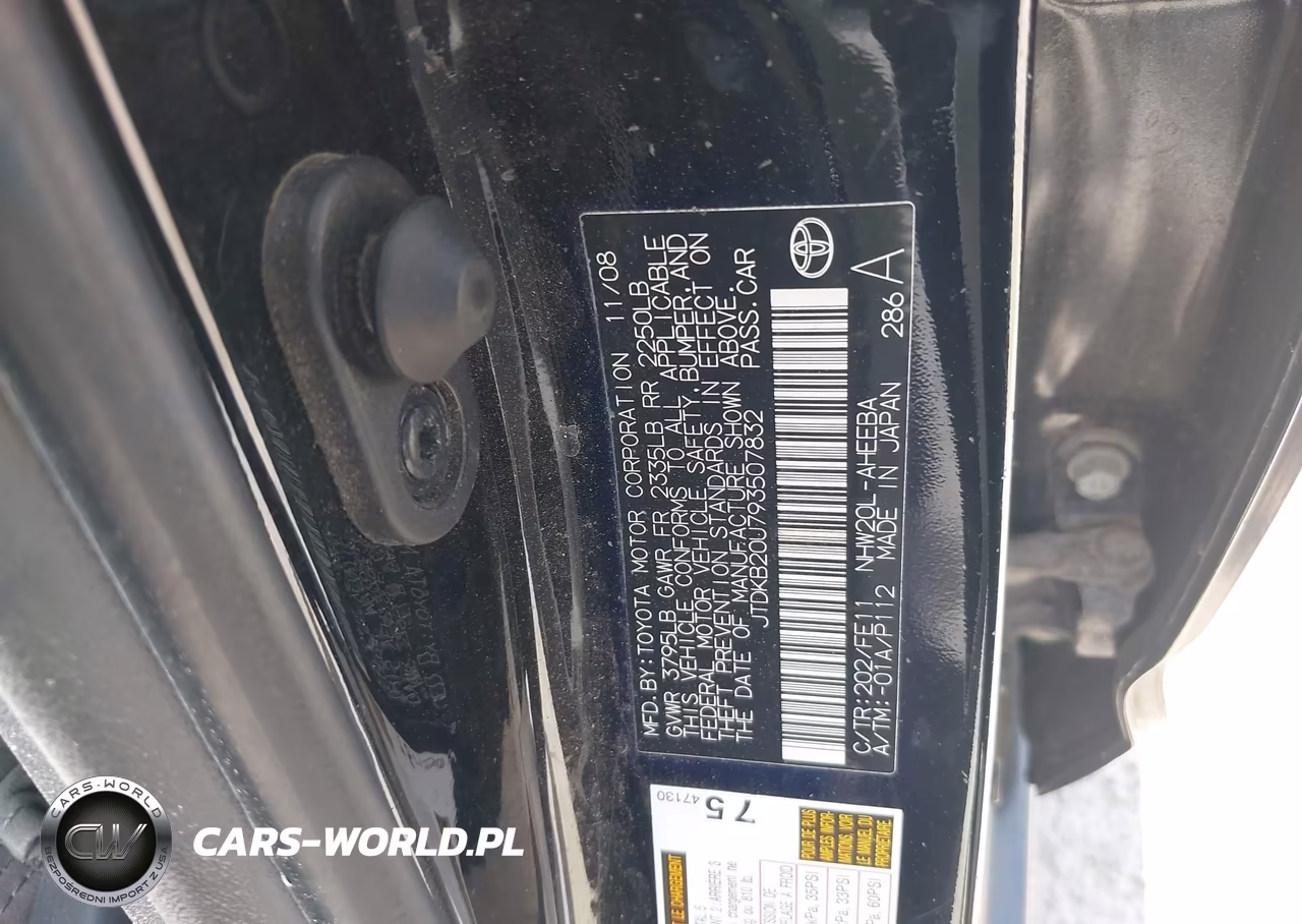 2009 Toyota Prius VIN:JTDKB20U793507832 - 9