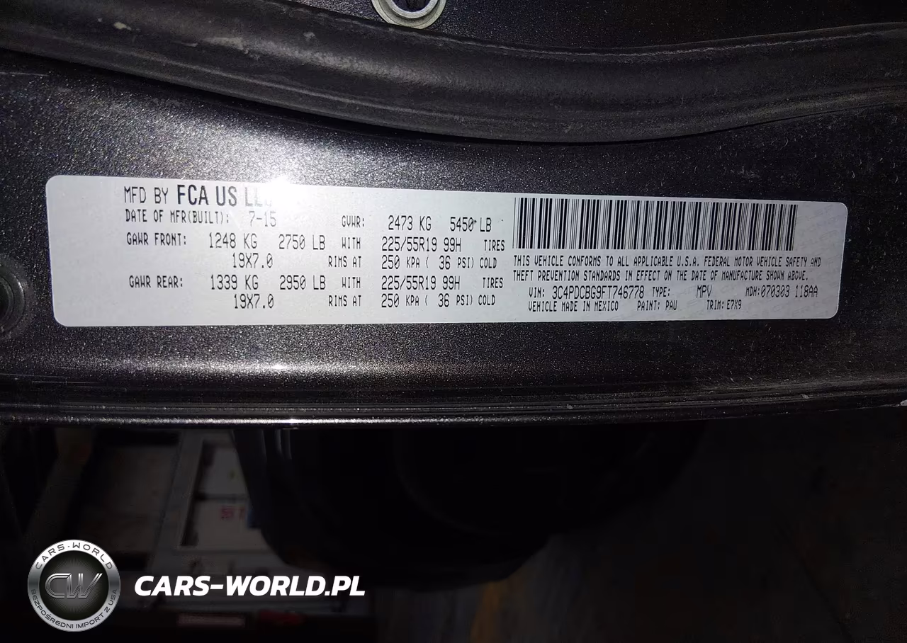 2015 Dodge Journey Sxt VIN:3C4PDCBG9FT746778 - 9