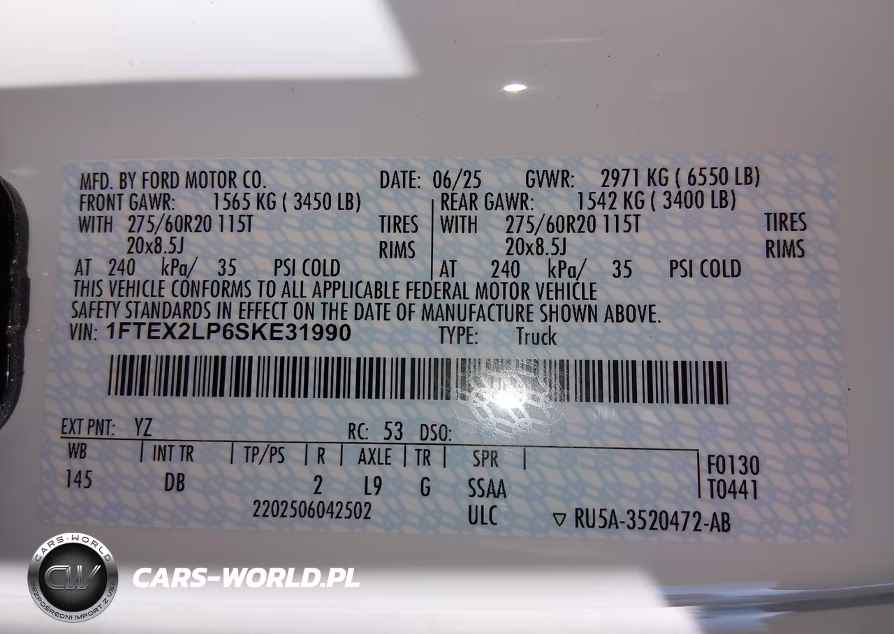 2025 Ford F-150 Stx VIN:1FTEX2LP6SKE31990 - 9