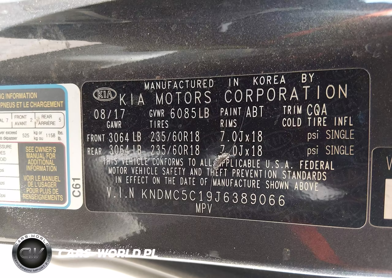 2018 Kia Sedona Sx VIN:KNDMC5C19J6389066 - 9