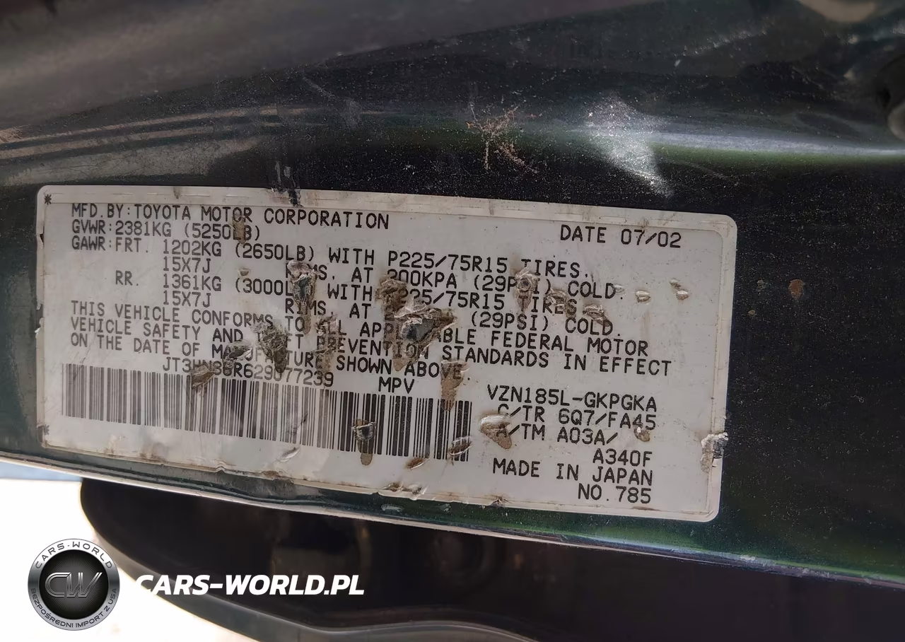2002 Toyota 4Runner Sr5 V6 VIN:JT3HN86R629077239 - 9