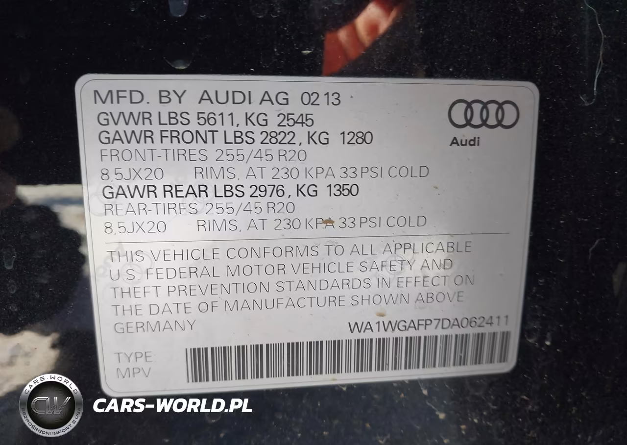2013 Audi Q5 3.0T Premium Plus VIN:WA1WGAFP7DA062411 - 9