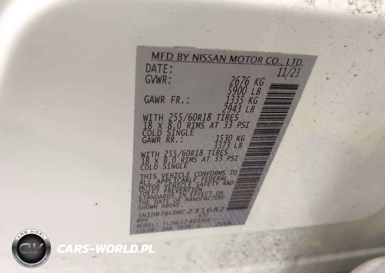 2024 Nissan Pathfinder Sv 4Wd VIN:5N1DR3BC0RC231682 - 9