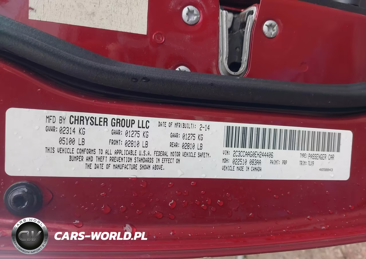 2014 Chrysler 300 VIN:2C3CCAAG0EH244406 - 9