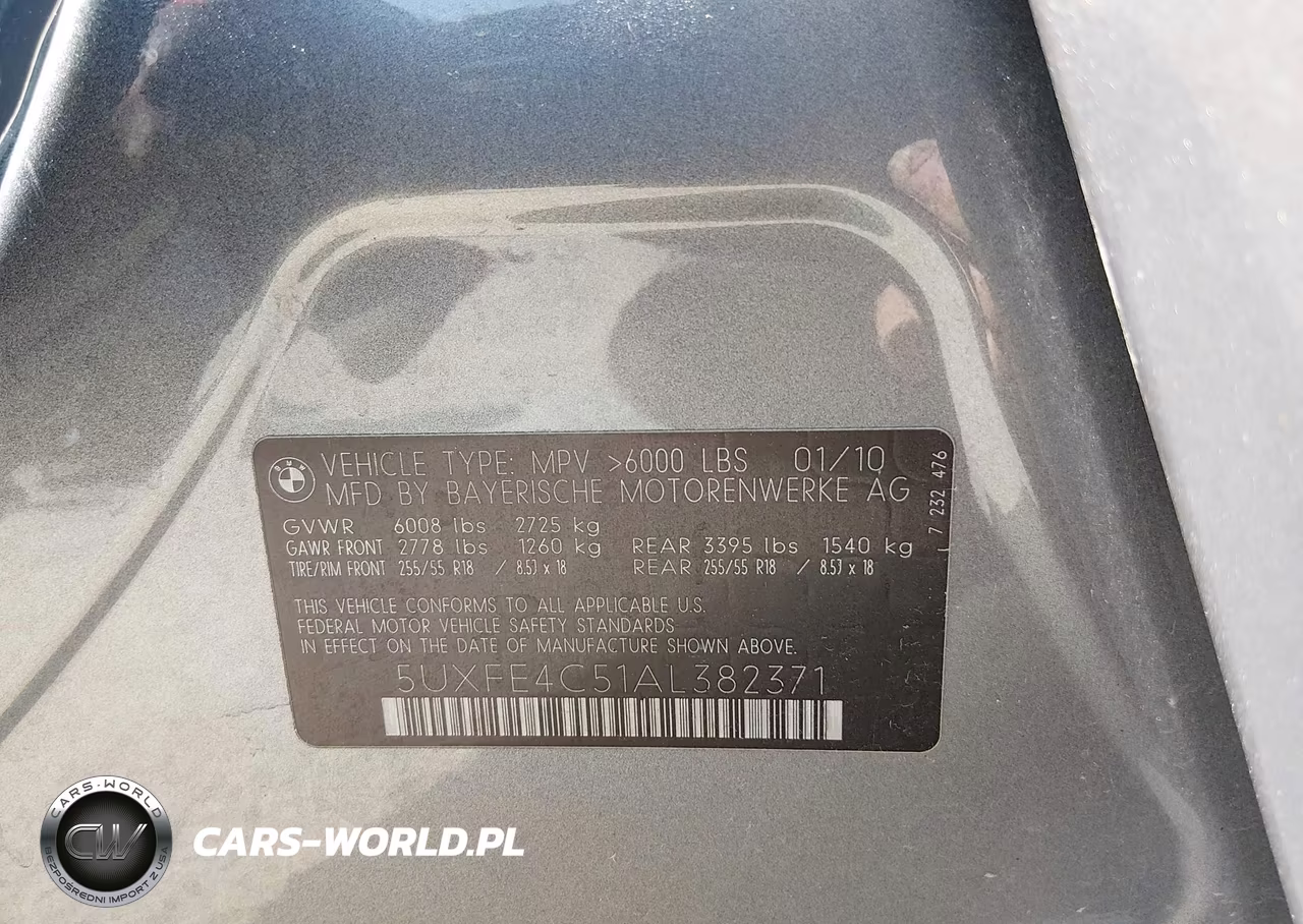 2010 BMW X5 xDrive30I VIN:5UXFE4C51AL382371 - 9