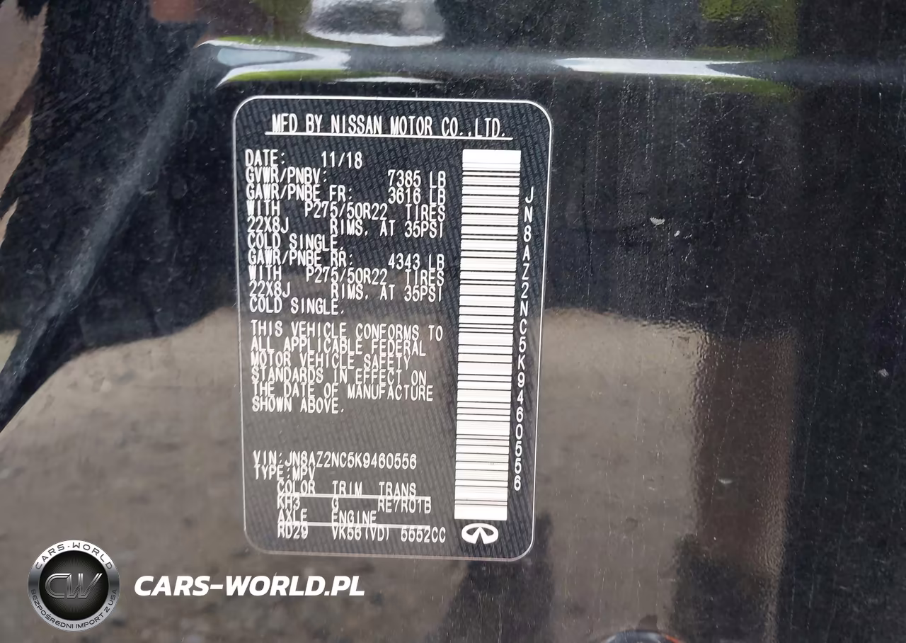 2019 Infiniti Qx80 Luxe VIN:JN8AZ2NC5K9460556 - 9