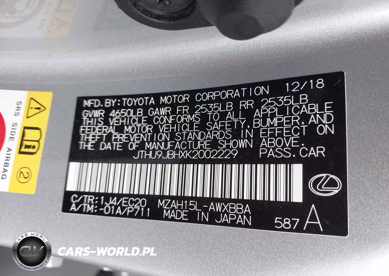 2019 Lexus Ux 250H VIN:JTHU9JBHXK2002229 - 9