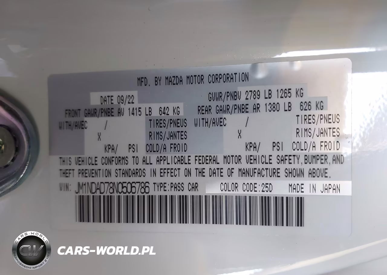 2022 Mazda Mx-5 Miata Grand Touring VIN:JM1NDAD78N0506786 - 9