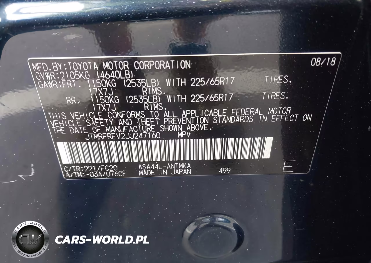 2018 Toyota Rav4 Xle VIN:JTMRFREV2JJ247160 - 9