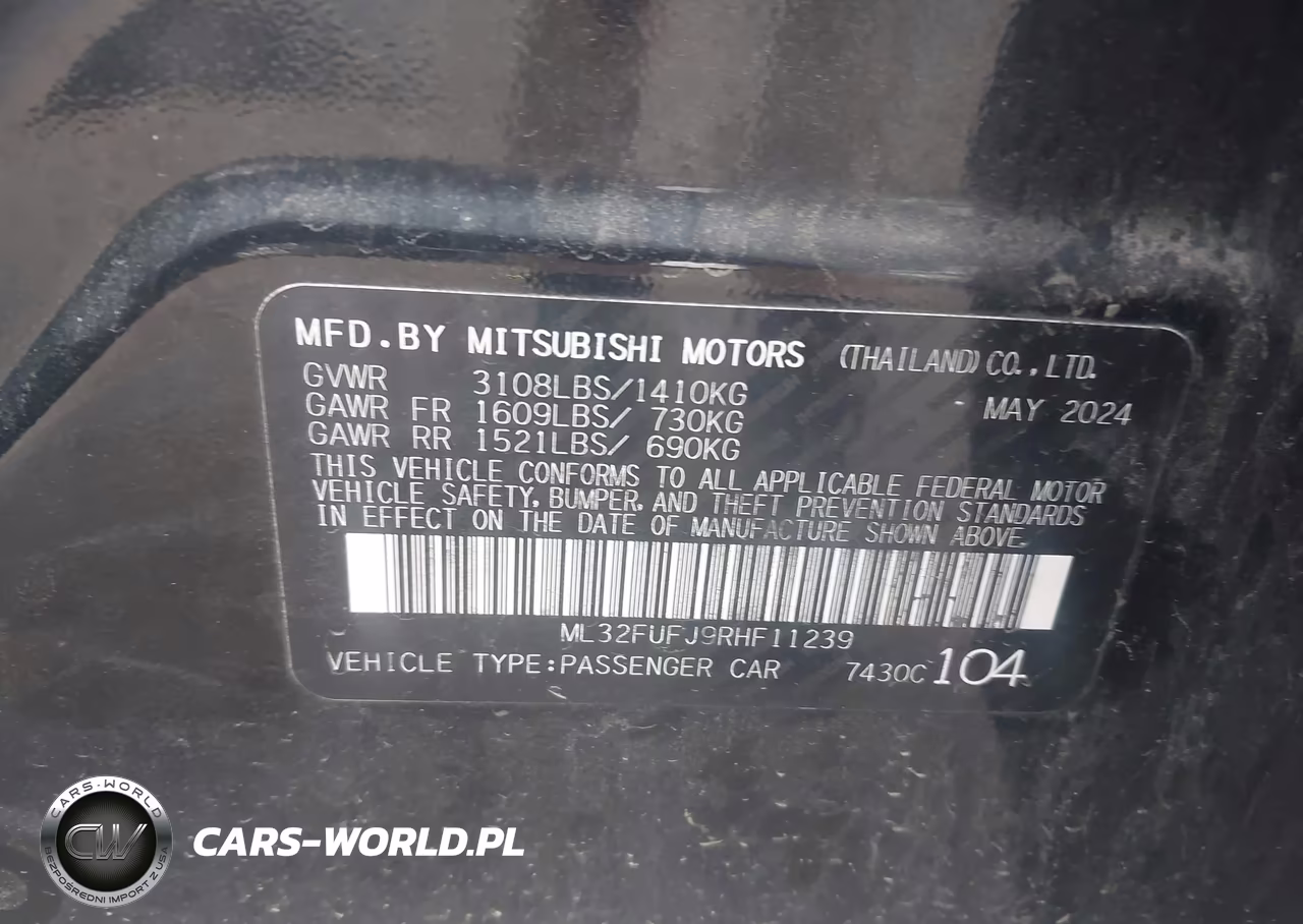 2024 Mitsubishi Mirage G4 Black Edition-Es-Le VIN:ML32FUFJ9RHF11239 - 9