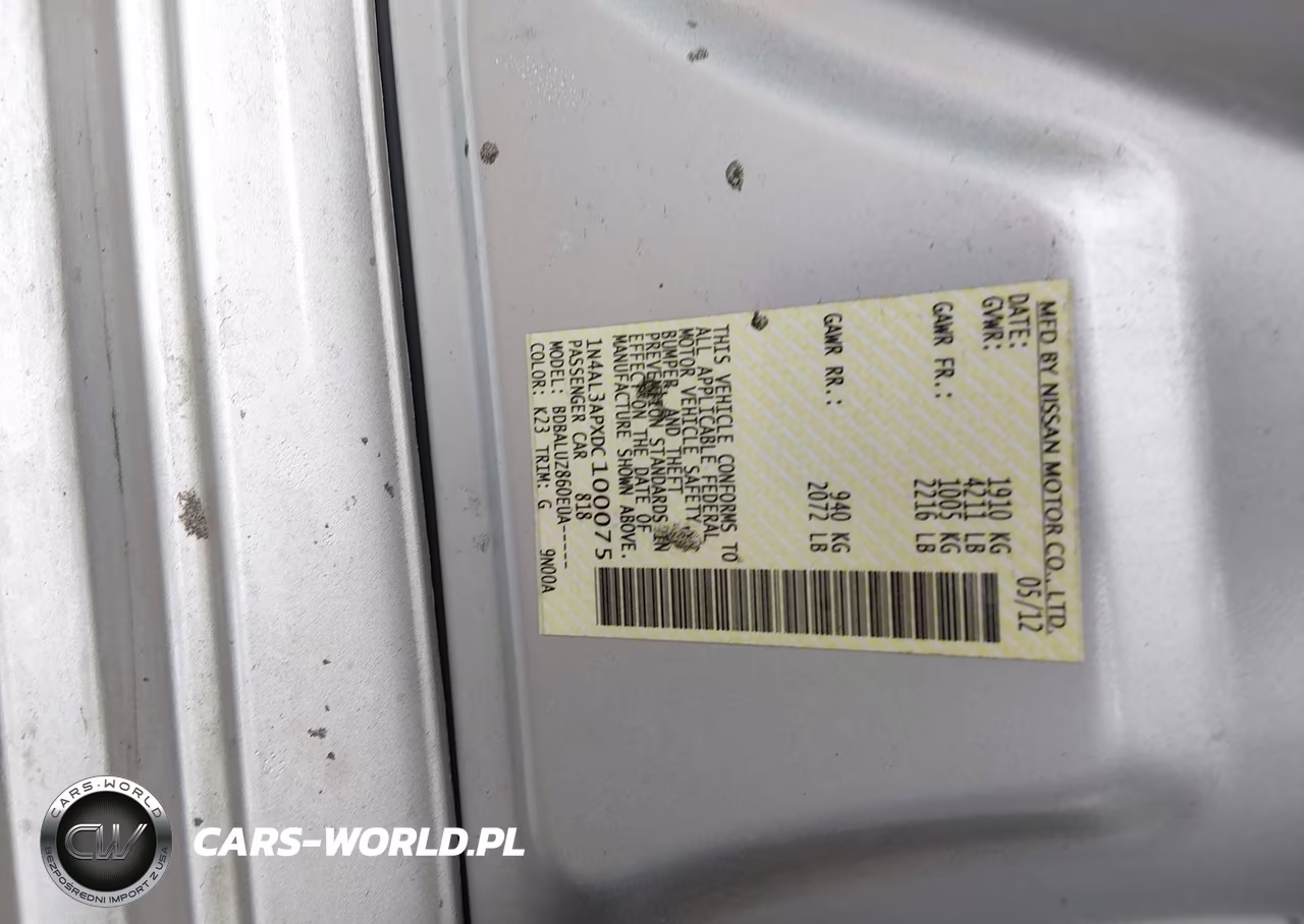 2013 Nissan Altima 2.5 Sv VIN:1N4AL3APXDC100075 - 9