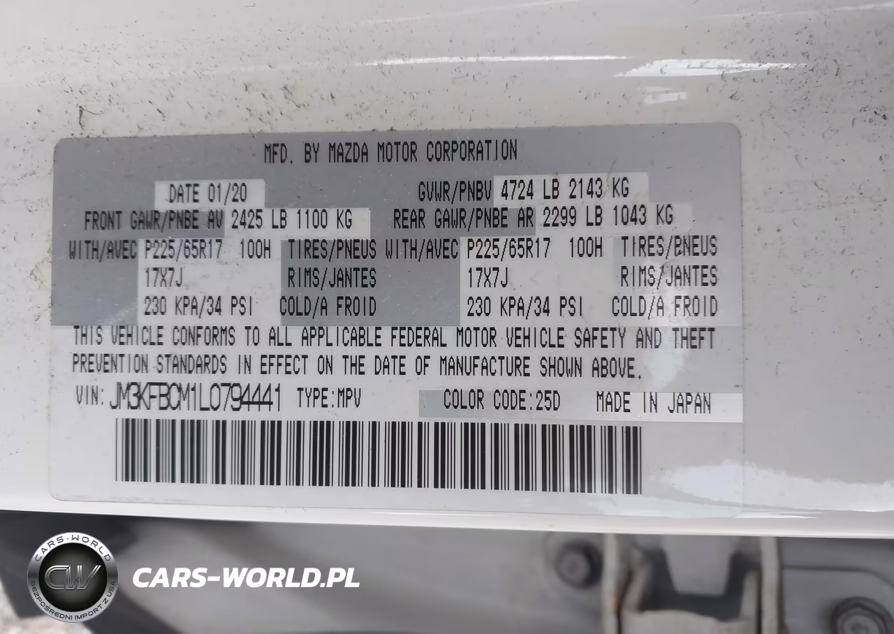 2020 Mazda Cx-5 Touring VIN:JM3KFBCM1L0794441 - 9