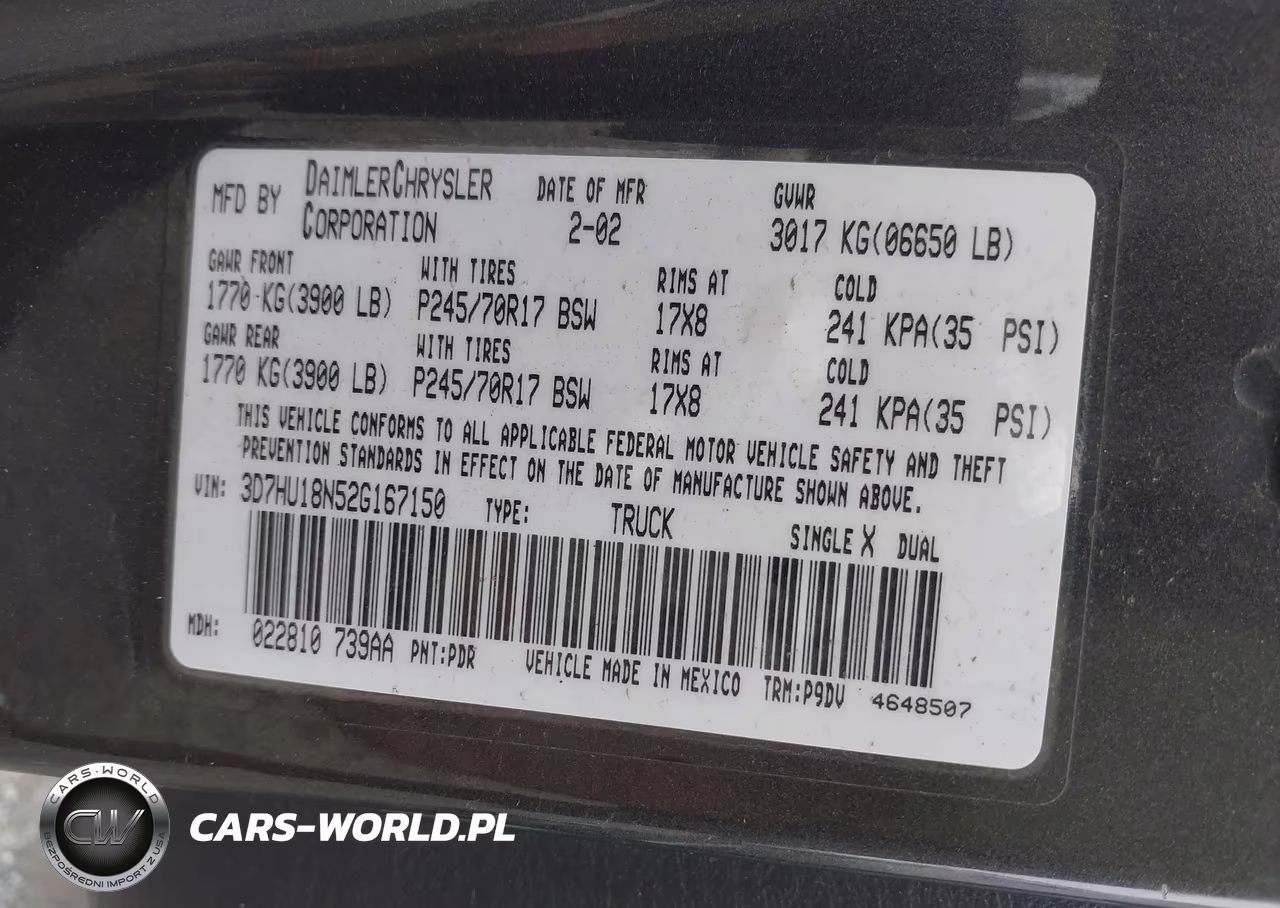 2002 Dodge Ram 1500 St VIN:3D7HU18N52G167150 - 9