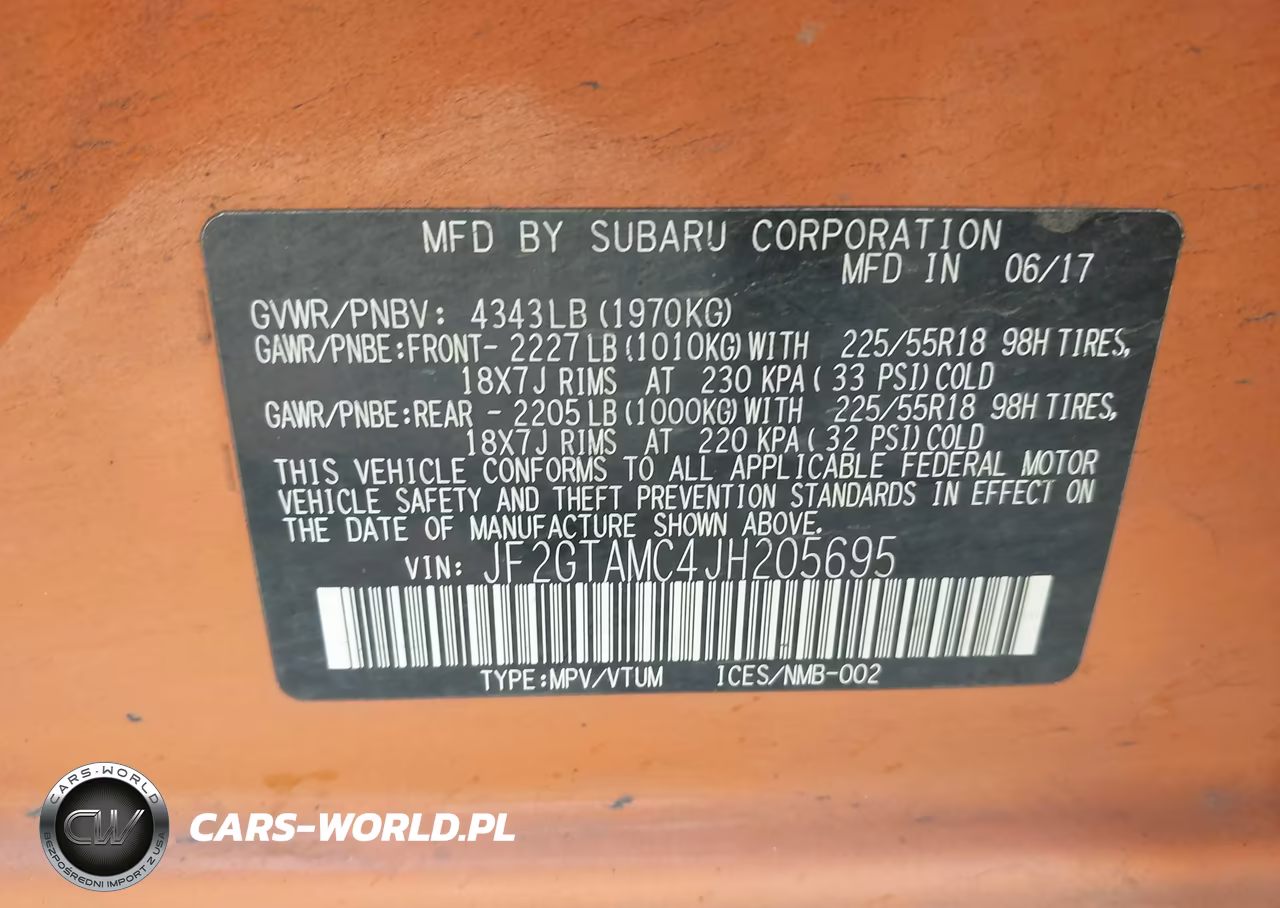 2018 Subaru Crosstrek 2.0I Limited VIN:JF2GTAMC4JH205695 - 9