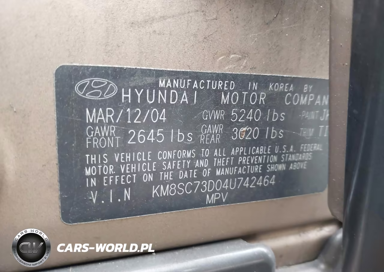 2004 Hyundai Santa Fe Gls VIN:KM8SC73D04U742464 - 9