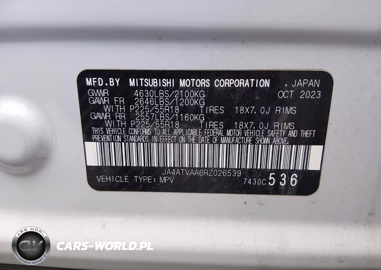 2024 Mitsubishi Eclipse Cross Le S-Awc VIN:JA4ATVAA6RZ026539 - 9