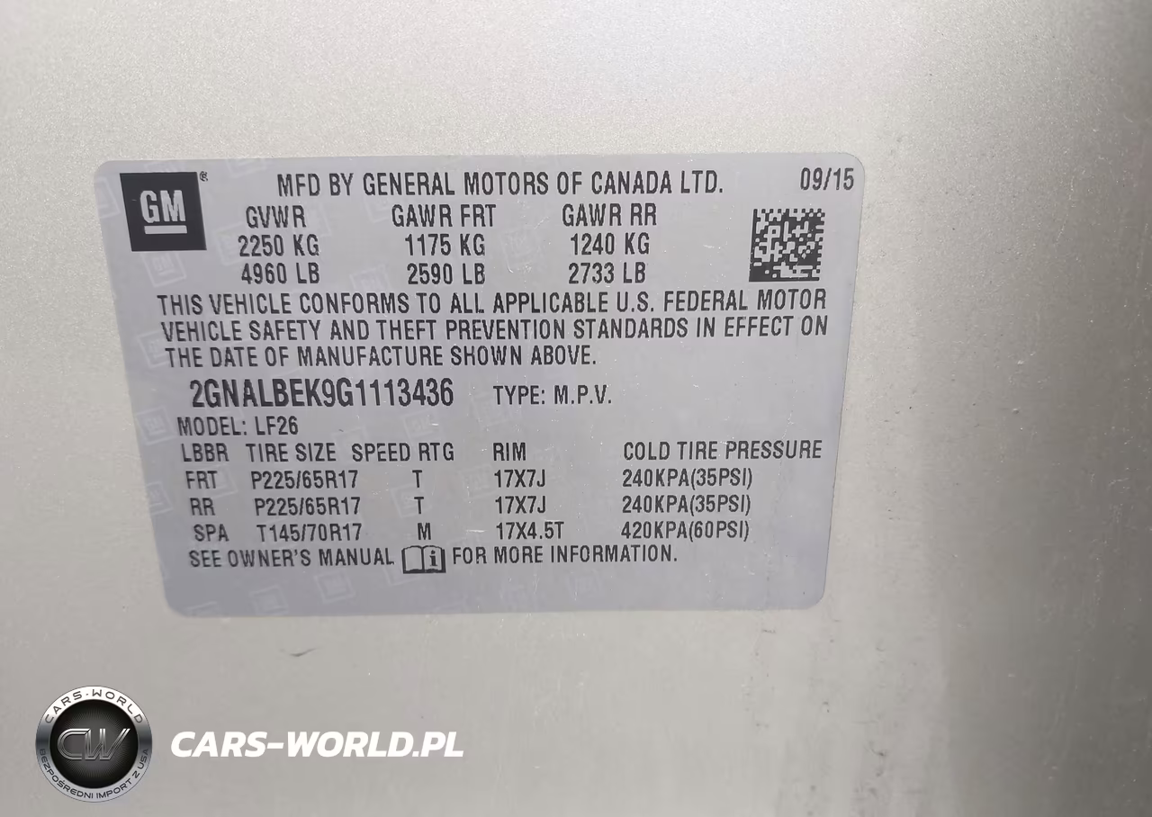 2016 Chevrolet Equinox Ls VIN:2GNALBEK9G1113436 - 9