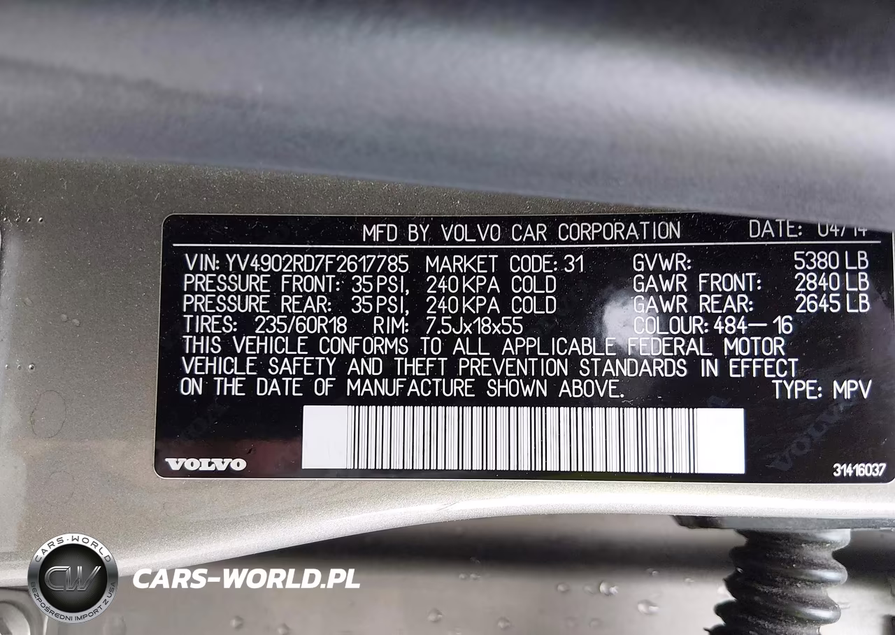 2015 Volvo Xc60 T6 Platinum VIN:YV4902RD7F2617785 - 9